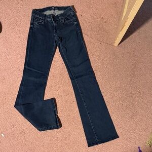 7 For All Mankind Dark Blue Boot Cut Jeans